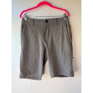 Oneill Mens 30 Hybrid Shorts Grey Brown Micro Stripe Quick Dry Boardshorts Walk